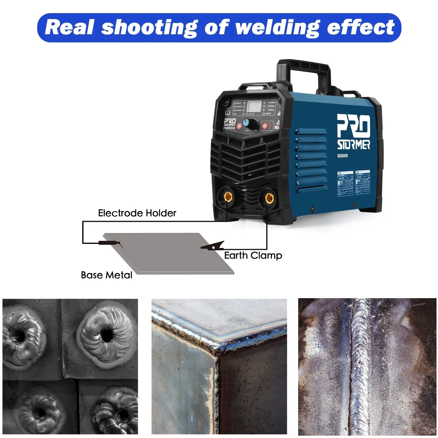 110V/220V ARC Stick Welder 160Amp MMA Welder IGBT Inverter Digital Display Hot Start Portable Welding Machine PROSTORMER 3