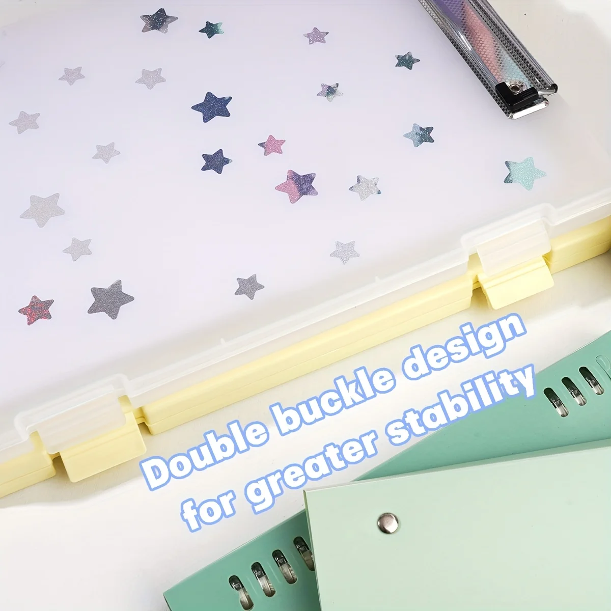 3 in 1 Multi-Functional File Folder, A4, Large Capacity, Plastic, for Student, Office, Document Organization, Shelf Dividers