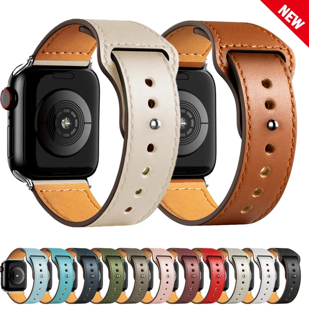 รูปสินค้า สายหนังแท้สำหรับ Apple Watch