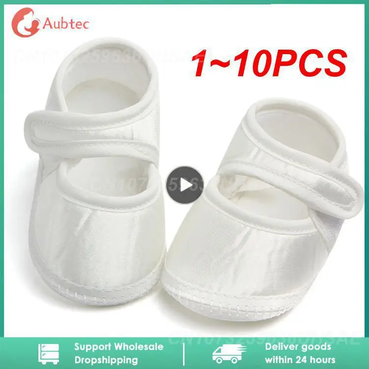 

1~10PCS shoes new shoes satin white christenning shoes indoor SandQ baby mary jane classical popular in stock