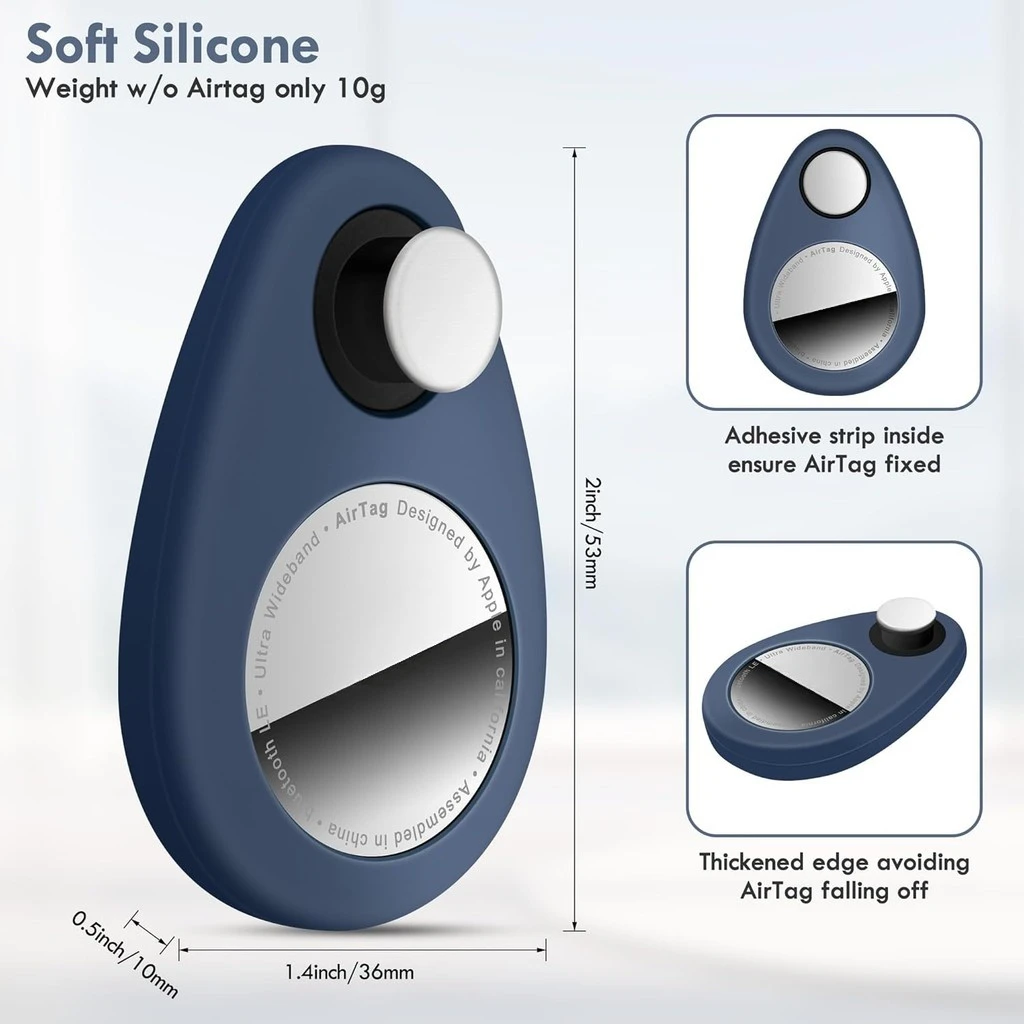 Silicone Anti-Removal Airtag Holder - Secure, Hidden Design for Kids, Pets, and Luggage