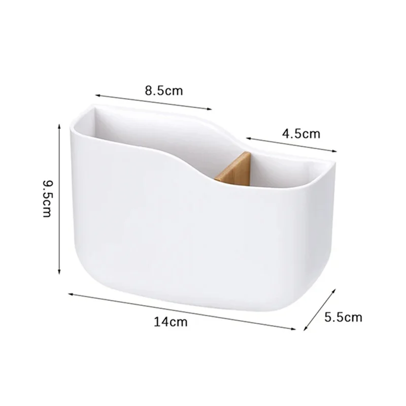 Wall Mounted Storage Box White Multi-Function Organizer Remote Control Storage Box for Tv Air Conditioner Cosmetic Storage Box 6
