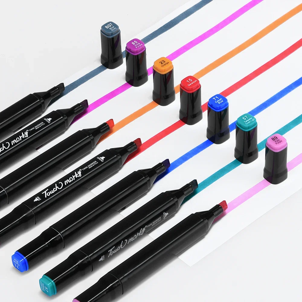 Color Markers color marker pens manga markers manga marker pen felt tip markers felt markers sketching markers art markers art marker pens 30/40/60/80 Alcohol Felt Pen Manga Sketching Markers Dual Brush Art School Supplies Drawing Set School Supplies