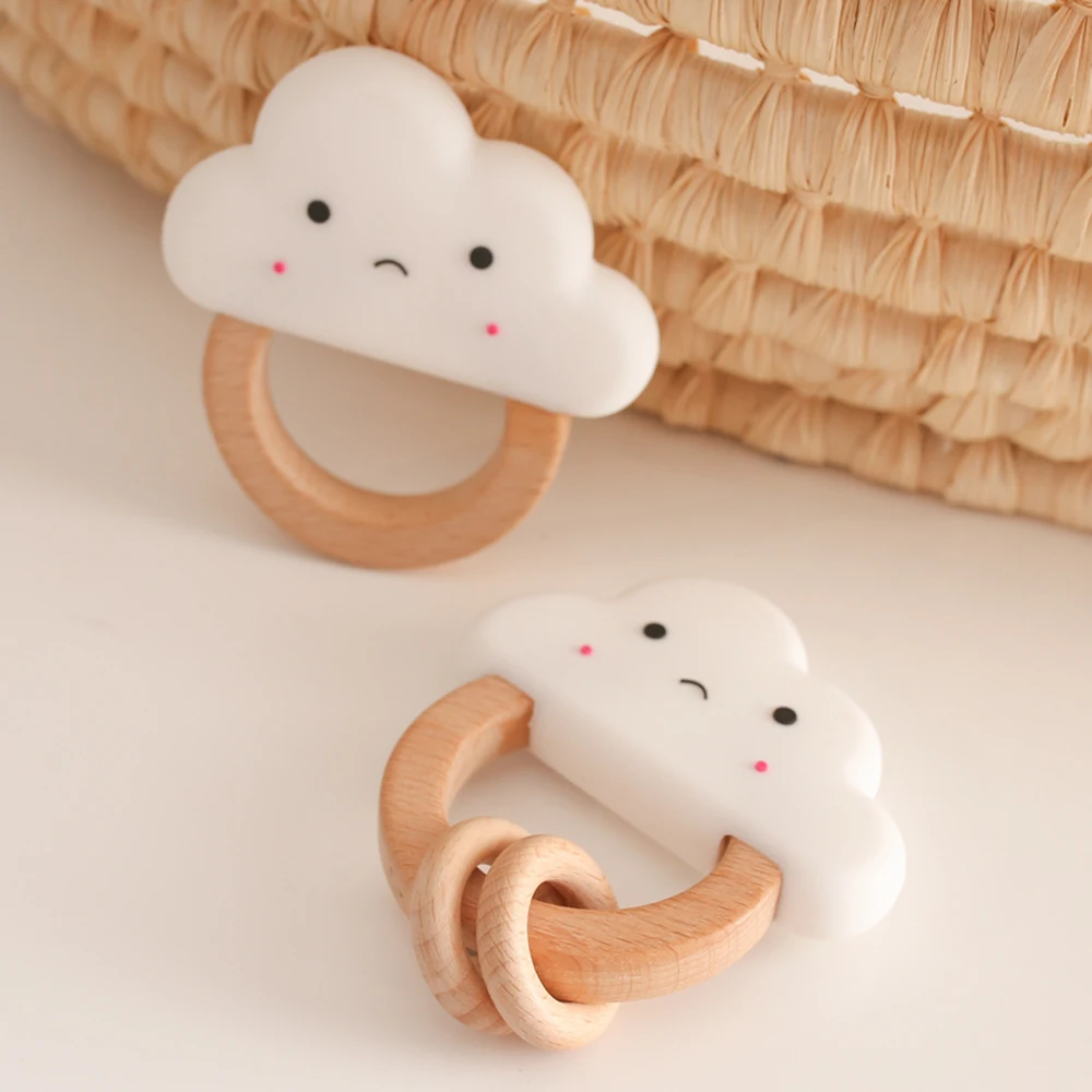 

Силиконовые молярные жевательные игрушки без бисфенола А, детский пищевой силиконовый Прорезыватель для зубов в облаке, игрушка для новорожденных, полезные аксессуары для жевания при прорезывании зубов