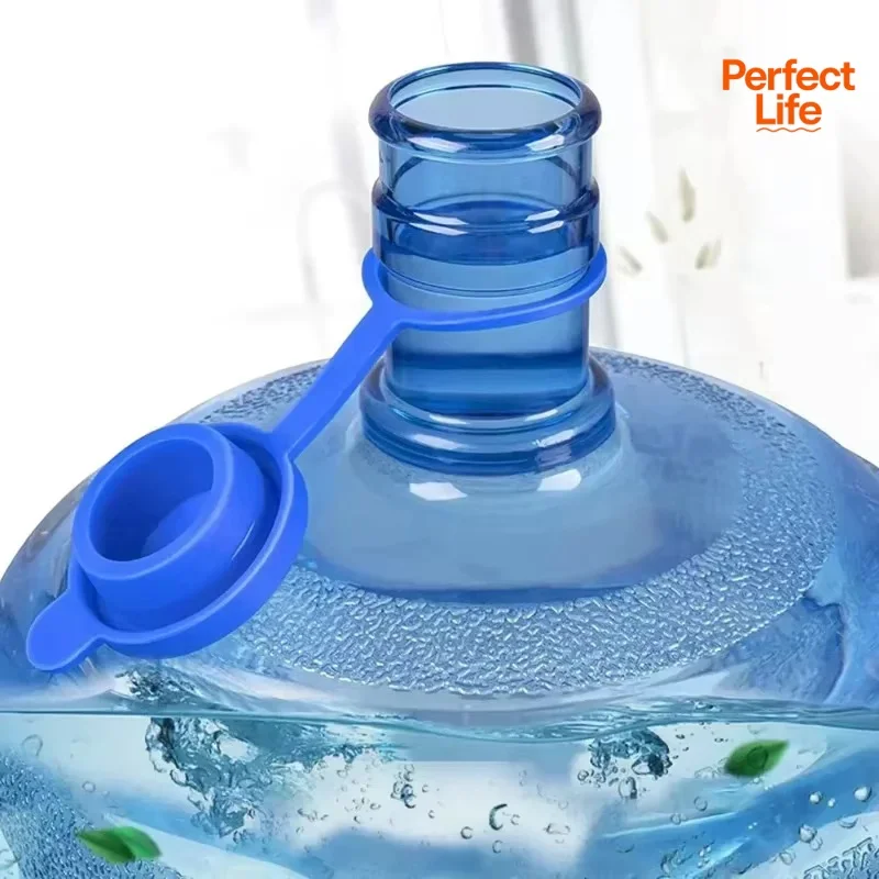 Water Jugs Cap With Inner Plug High Quality Durable Thick Drinking Bucket Cover Non-Spill Reusable Silicone Water Bottle Cover