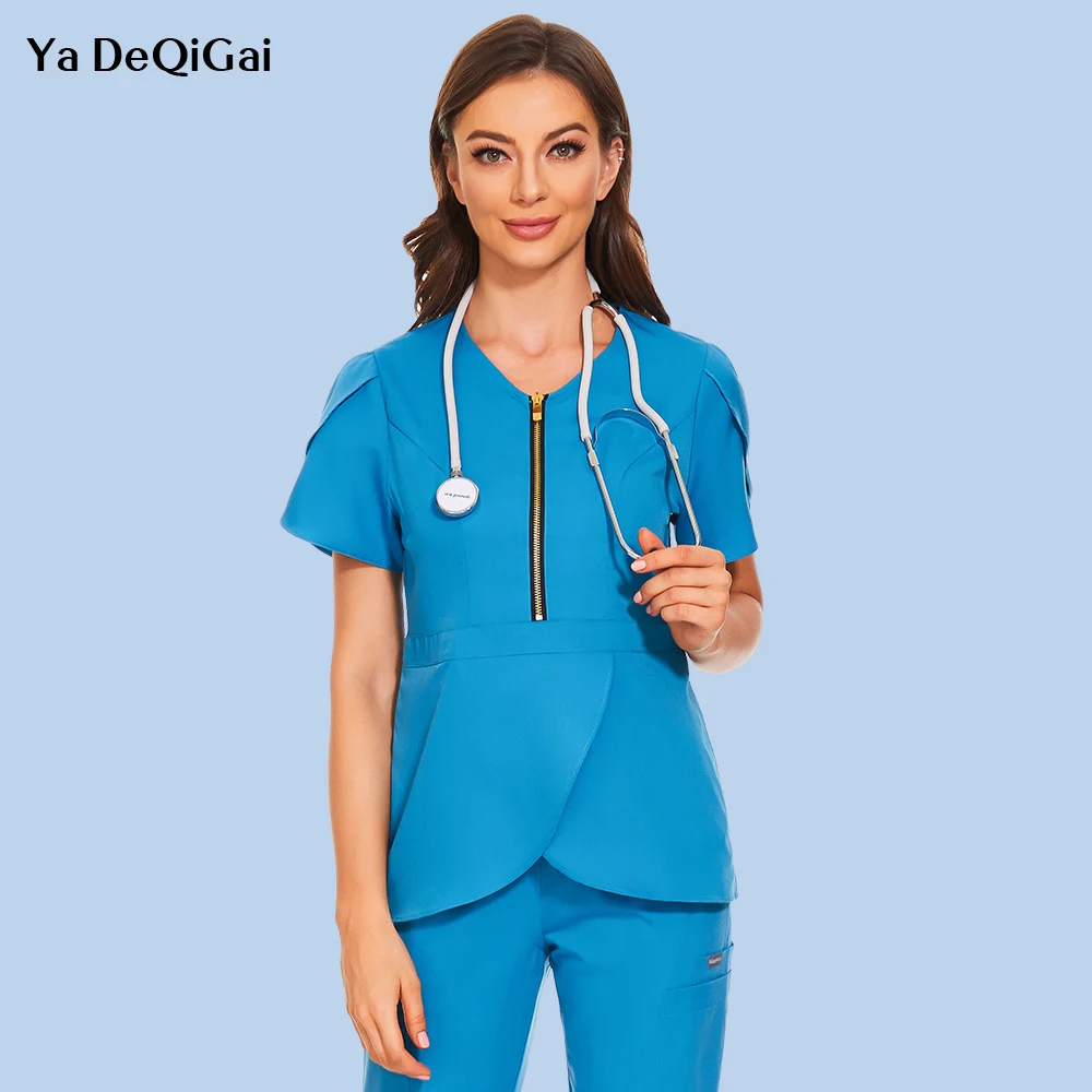 Medical Work Clothes Beauty Blouse Hospital Workwear Short Sleeve Nurse
