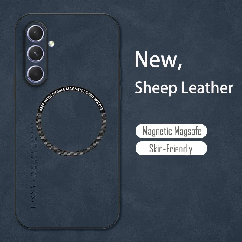 Luxurious Sheepskin Magnetic Leather Phone Case