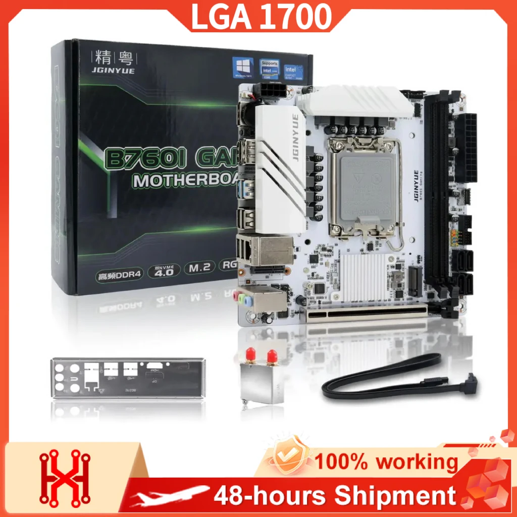 100% 新しい JGINYUE B760i マザーボード LGA 1700 mini ITX サポート