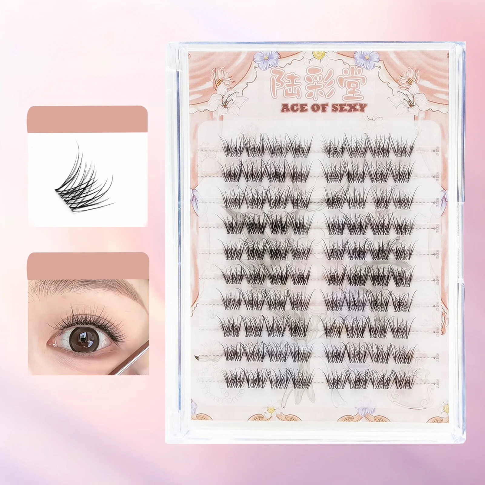 10 Rows Long Thick False Eyelashes Ultra-lightweight Eyelash Extension Natural Cosplay Fake Eyelashes For Beginner Makeup Tools