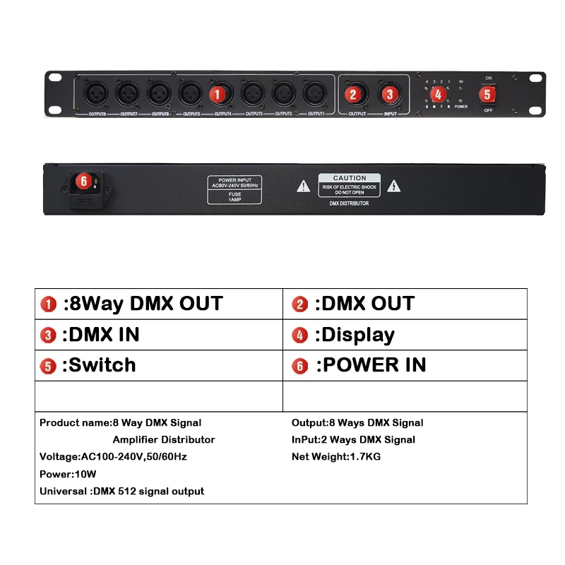 DTM・DAW STAGE EVOLUTION DMX-8C ADJ WMX1 MK2 Wolfmix Standalone DMX Lighting Control System