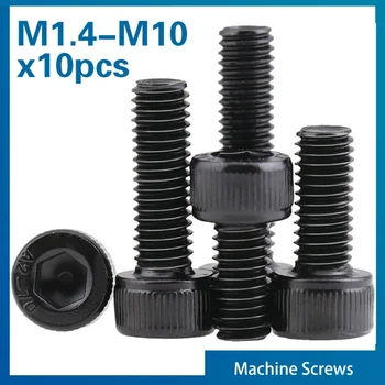 10 ชิ้น/ล็อตHexagon Allen Hexซ็อกเก็ตหัวถ้วยสกรูM2 M2.5 M3 M4 M5 M6 M8 เกรด 12.9 A2-70 เหล็กคาร์บอนDin912 1