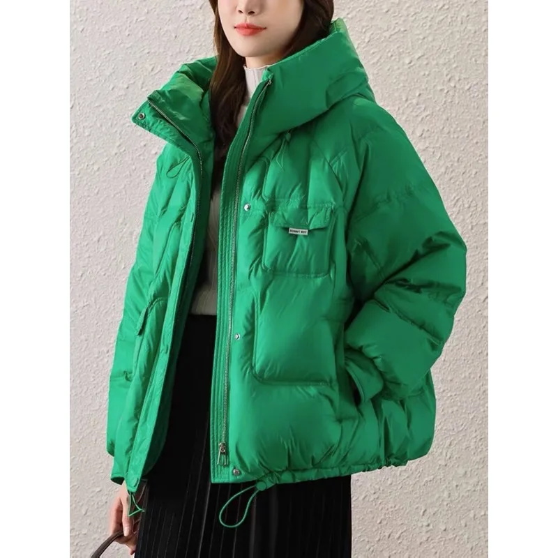 

2023 New Women Down Jacket Winter Coat Female Shortage of Money Parkas Frivolous Outwear Hooded White Duck Down Overcoat