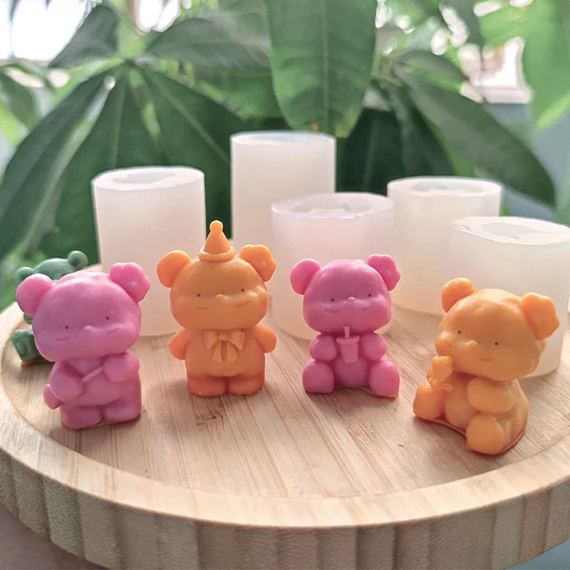 Molde Silicona Para Velas: MOLDE SILICONA 4 OSOS MEDIANOS