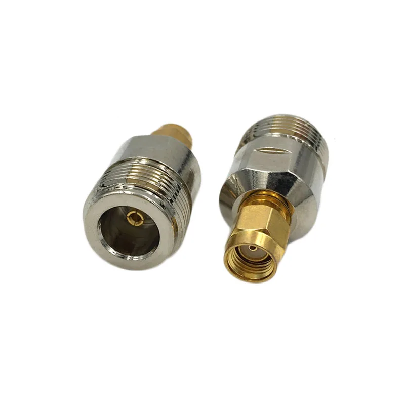 2pcs N female jack to RP-SMA with plug center RF coaxial adapter connector short 