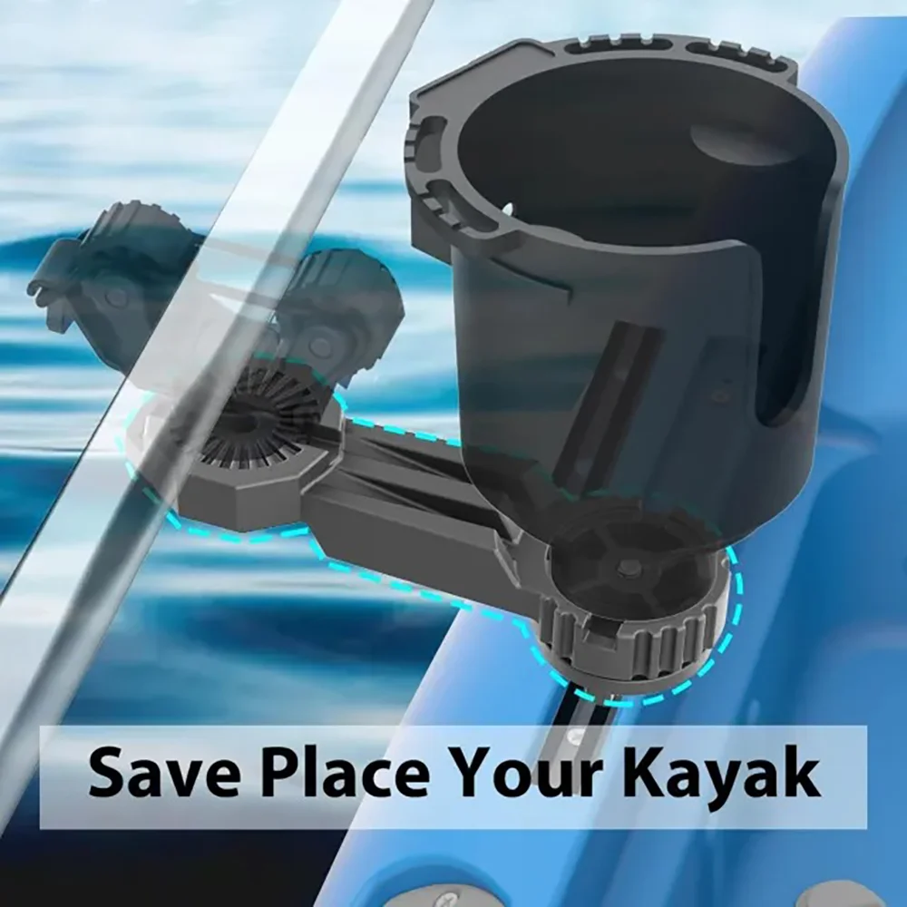 Aventik 2 Pack Multi-Functional Kayak Track Space-Saving Heavy Extend Side Track Tool-Free Installation Kayak Rail