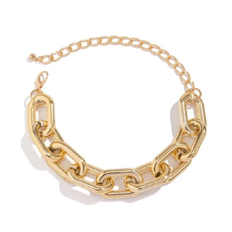 Chunky Twisted Lock Punk Hip Hop Chain Necklace - Vintage Steampunk Grunge Jewelry
