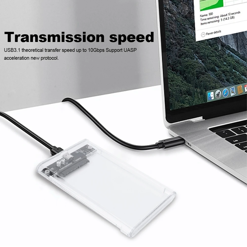 USB 3.1 C Ÿ  ϵ ũ ̽,  ʿ  HDD SSD ̽,  UASP ̺ , 2.5 ġ 7-9.5mm SATA HDD SSD