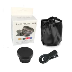 Universal 0.45x Wide Angle & 12.5x Macro HD Camera Lens Kit (Black)