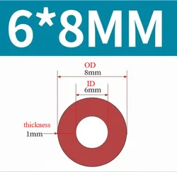 Durable Heat - Resistant Red Silicone Tube - Flexible Thickened Rubber Hose - 5meters (6x8mm)