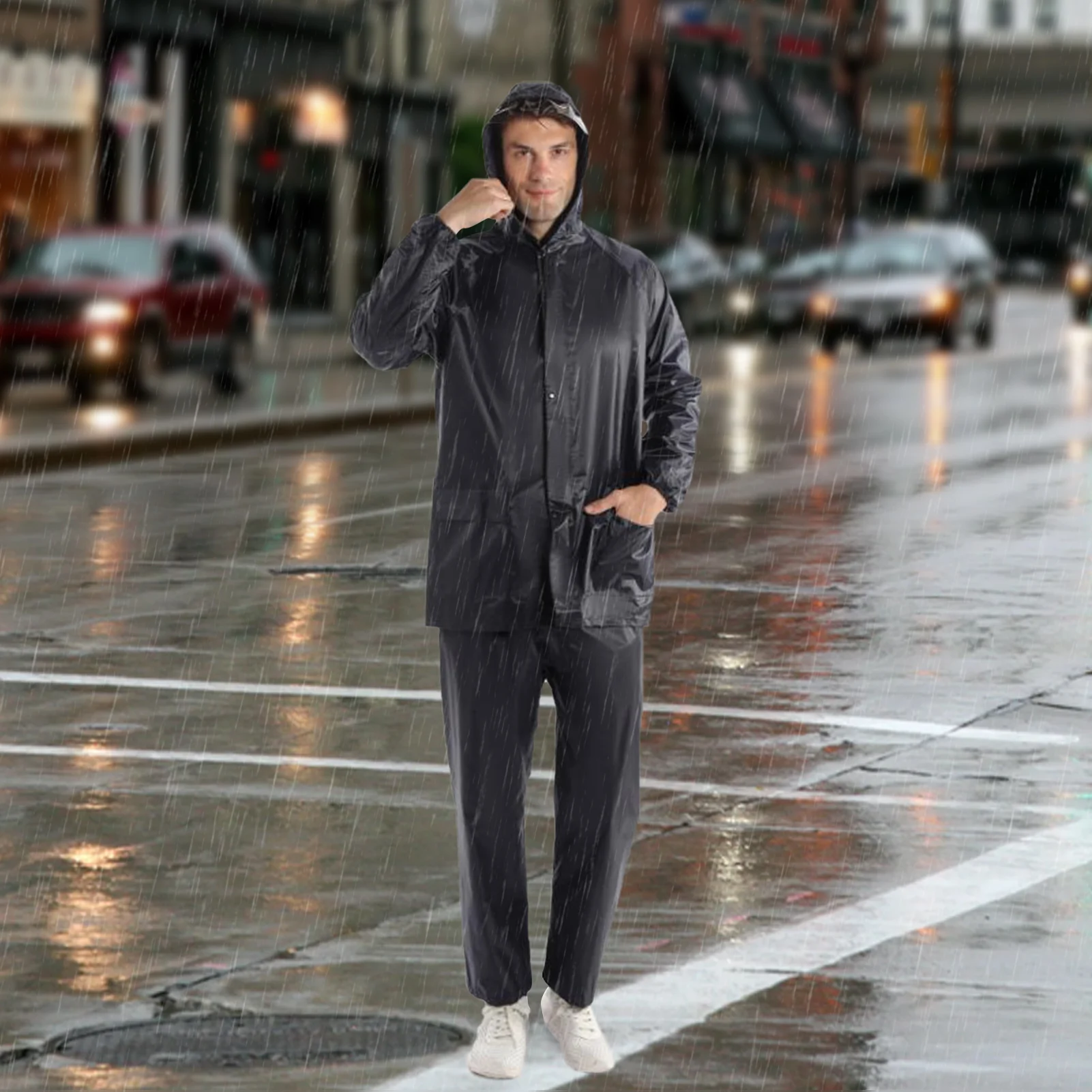 Rain Suits For Man Women Waterproof Fashion Rain Suit With Hood Lightweight Suit For Outdoor Fishing Hiking Camping