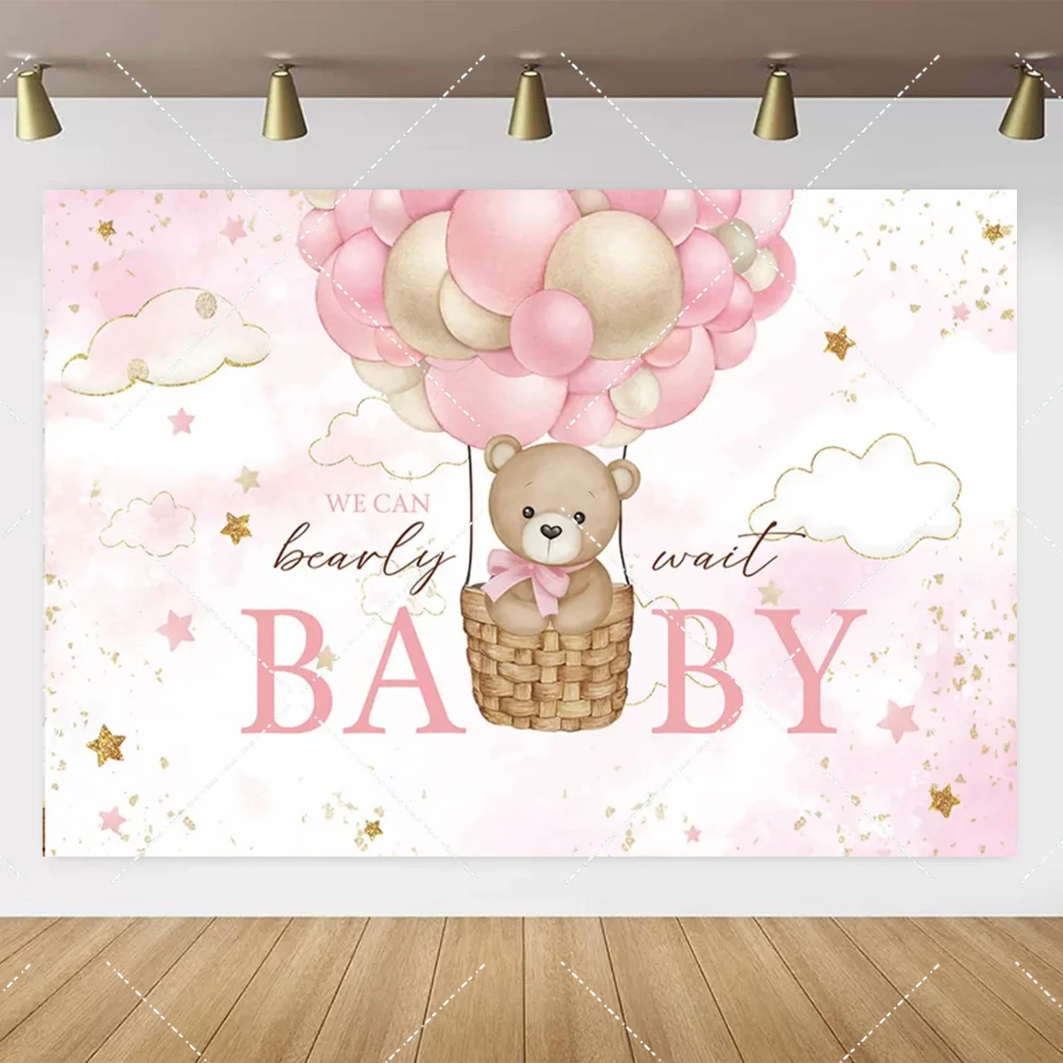 Whimsical Teddy Bear Balloon Birthday Backdrop and Decor Set