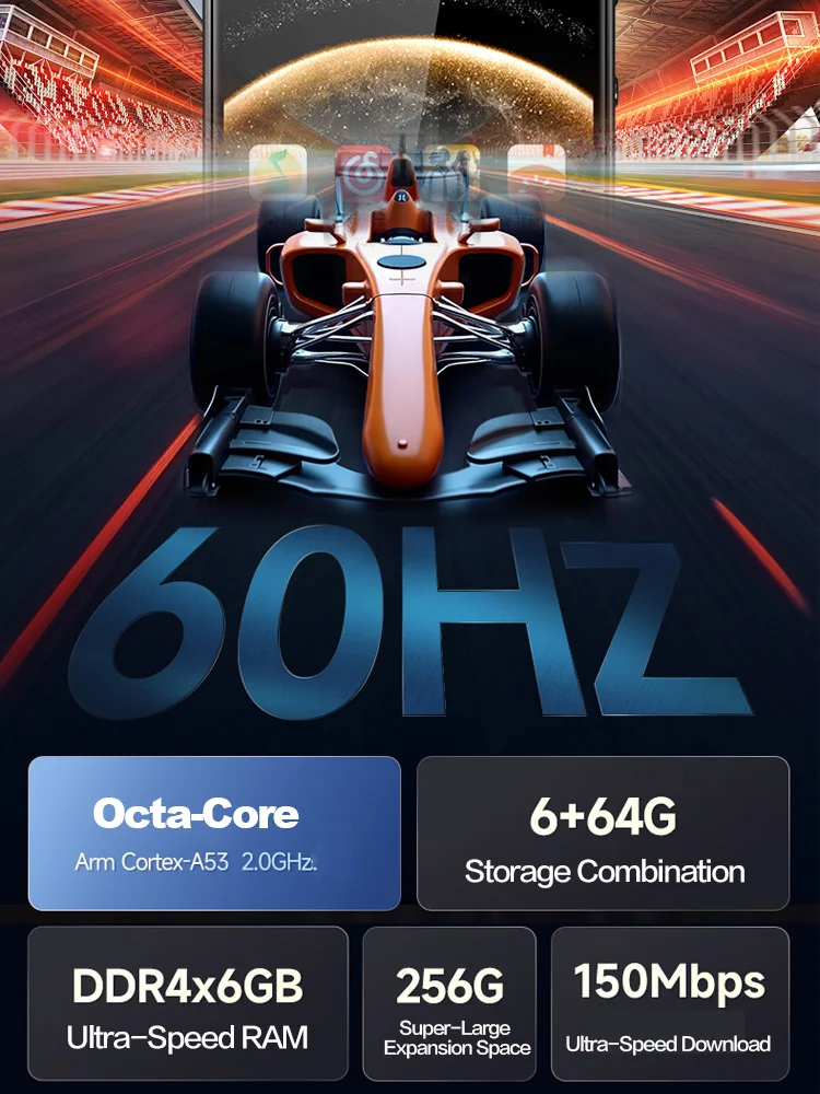 Famue BF88 5.2" Large Screen HiFi MP4 Player ，Video Player，Android 13 6+64GB Google Play MP3 Bluetooth 5.3 Lossless Music