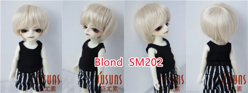 1/12 1/8 OB11 Doll Wigs D28053 3-4inch 4-5inch 5-6inch Enfant Cut Synthetic Mohair BJD Hair Lati Yellow &White Tiny Accessories