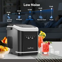Loefme Machine à glaçons électrique Machine à glaçons professionnelle Portable nettoyage automatique balle ronde bloc de glace faisant la Machine barre à la maison 5