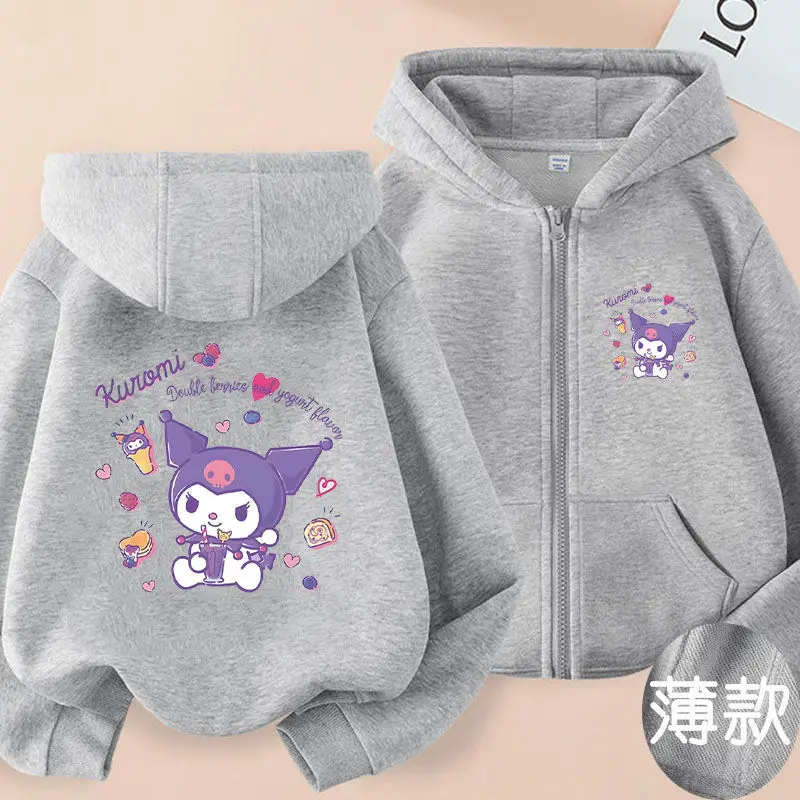 

Cute Sanrio Cartoon Cinnamoroll Hoodie Autumn Winter Keep Warm Jacket Fit Adult Child Parent-Child Clothing Coat Girl Gift coat