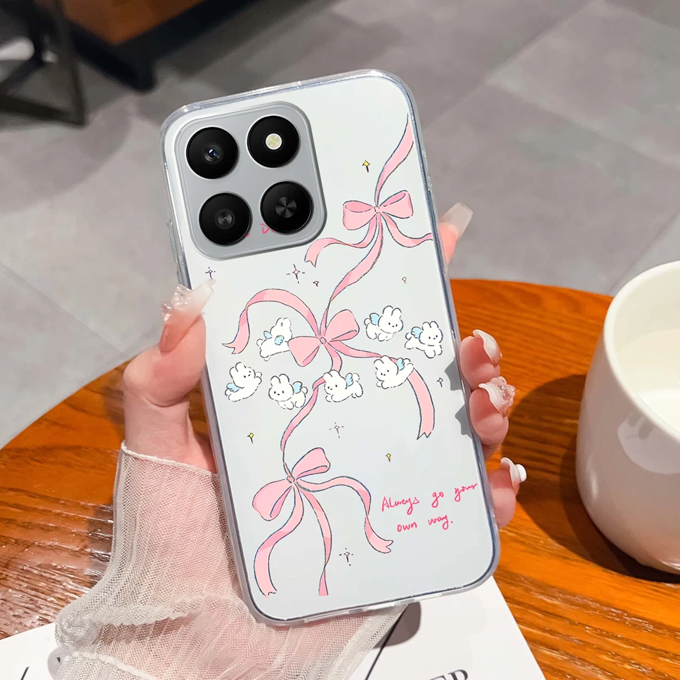 Cute Panda Cartoon Pattern Transparent Soft TPU Silicone Phone Case - Lightweight Bumper