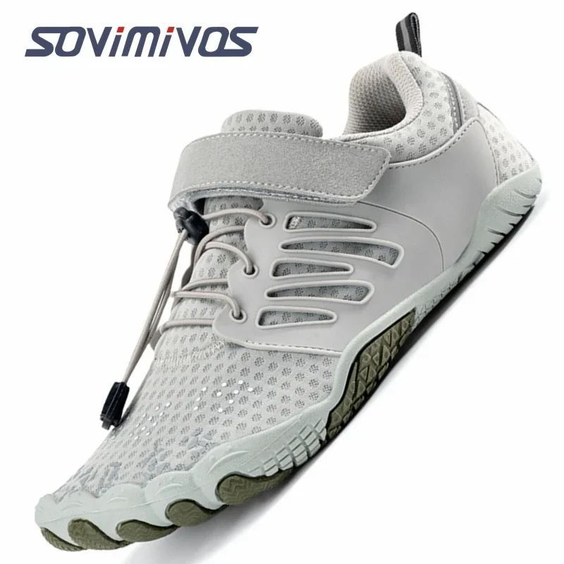Men's Cross Trainer Minimalist Barefoot Shoes Zero Drop Sneakers Wide Toe Box Upgrade Stability Knitted Sandals for Womens