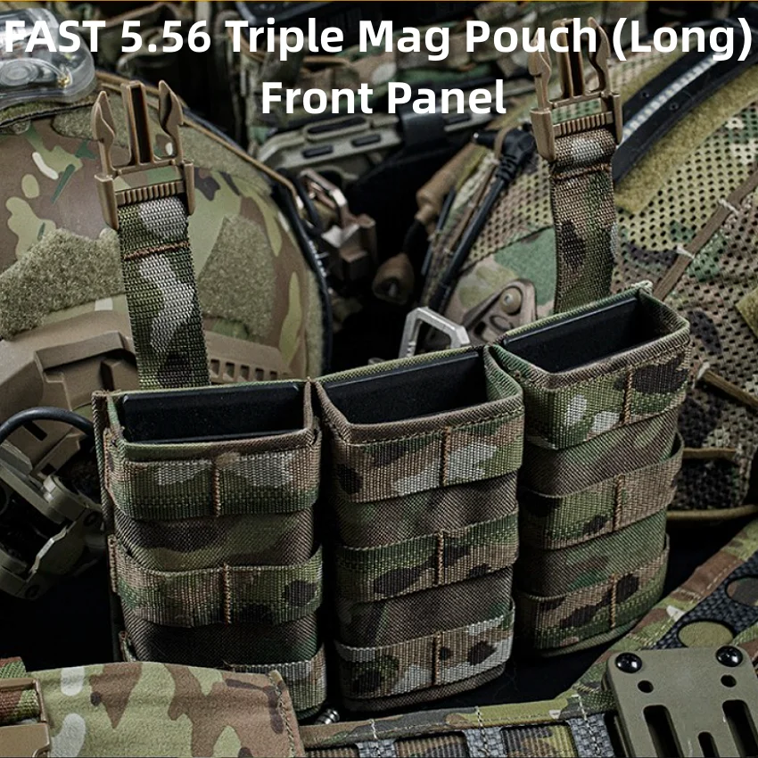 

Tactical FAST 5.56 Tripl Mag Pouch Medium Style Molle Military Equipment Ammo Carrier Hunting Airsoft Accessories