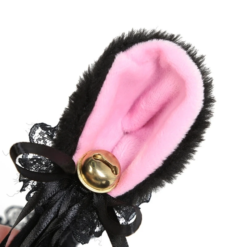 Cats Maid Ear Headband with Tail Set Cats Tail,Choker Halloween Cosplay Props H9ED cosplay accessories,cosplay headpiece,halloween headband