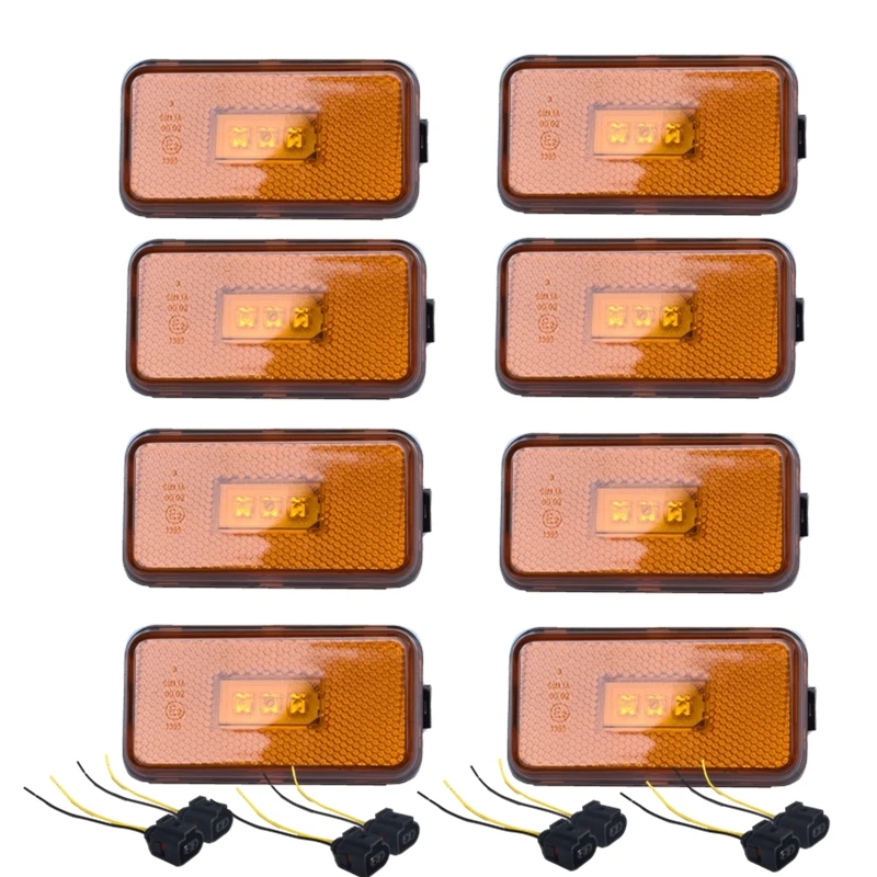 ตัวเลือกสินค้า ไฟ LED E2สีเหลืองอำพัน24V สำหรับ Scania เครื่องหมายด้านข้างรถบรรทุกหนักสำหรับ Scania อะไหล่รถบรรทุกรถบรรทุกมีตัวเชื่อม2 oem1737413