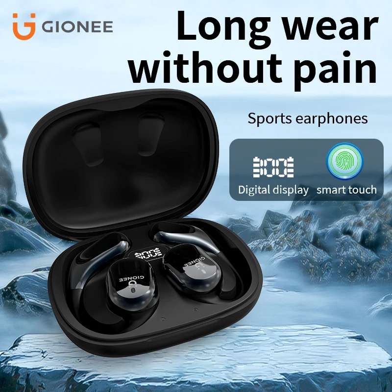 

GIONEE Sports Bluetooth Headset Earhook Wireless Headphones With Mic Earphones Noise Reduction OWS HIFI Sound Earbuds Waterproof