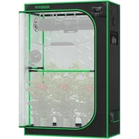 48"×24"×72" PRO Grow Tent with Thick 1 inch Poles, Strengthened High Reflective Mylar Oxford Fabric Extra Hanging Bars 1