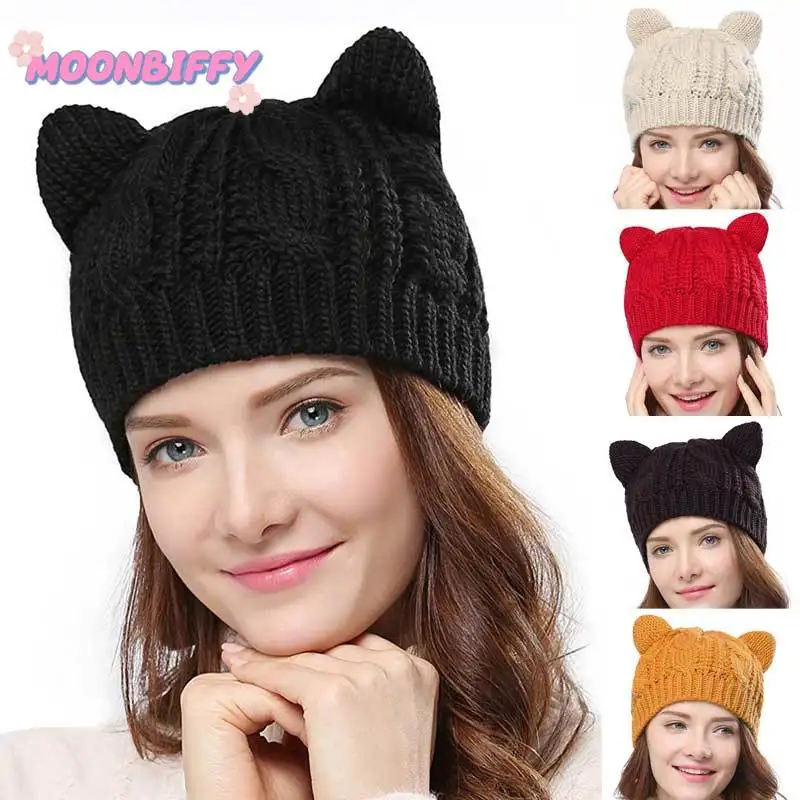 Women's Hat Ears Winter Hats Winter Ears Women Cats Accessories