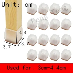 Enhanced Non - Slip Silicone Furniture Leg Protectors - Set of 16 (F)