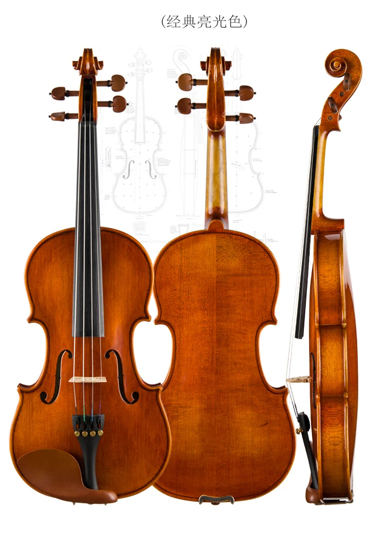Christina v04 violin 4/4 Professional grade test adult beginner playing grade handmade student violino