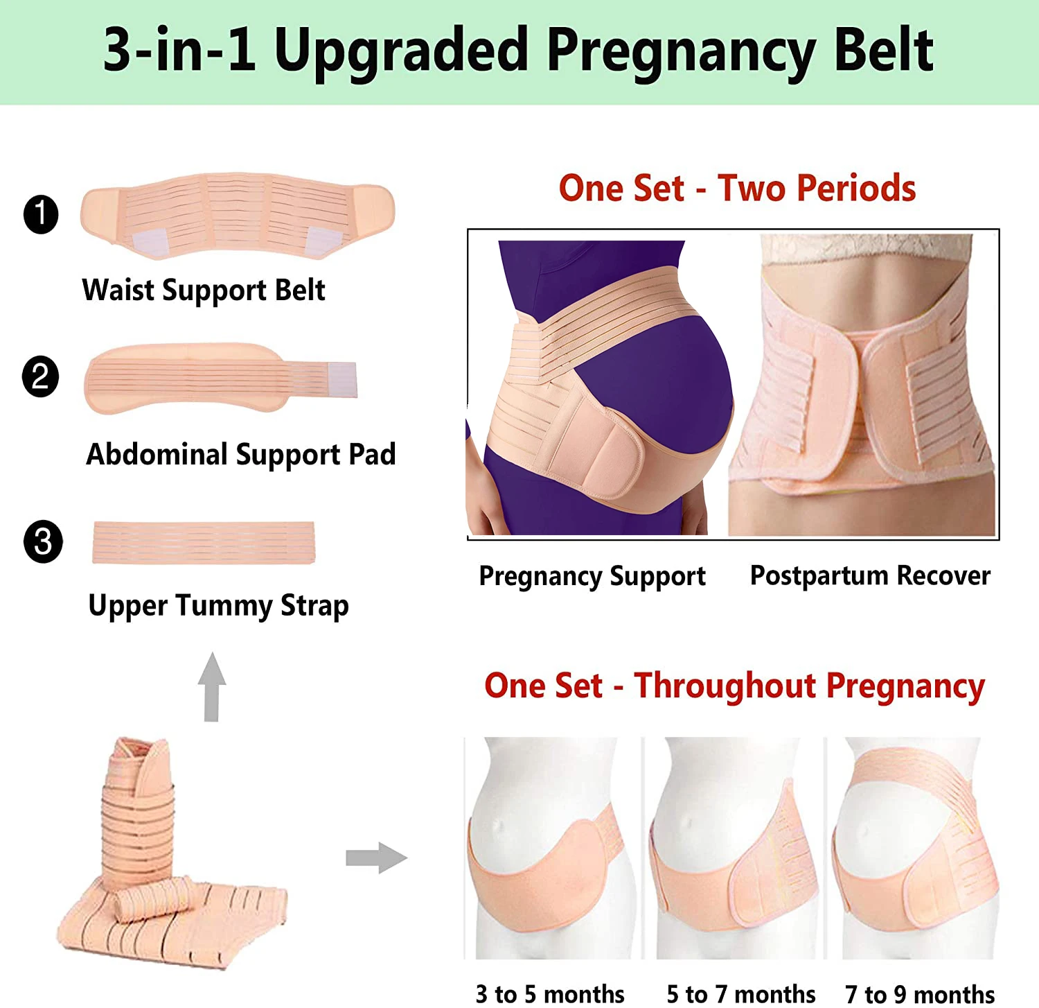Maternity Leggings Women Maternity Belt Waist Care Abdomen Support Brace