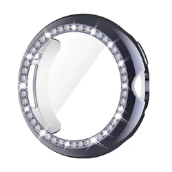 Elegant Diamond Bling 360° Full Screen Protector Case for Google Pixel Watch 2 (Gray)