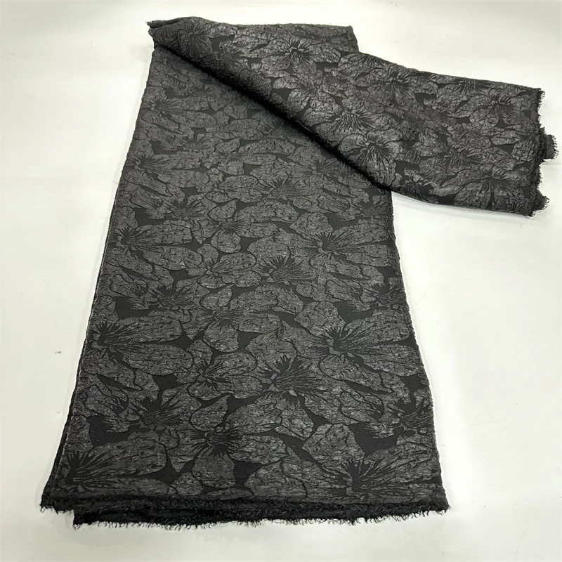 

Fashion African Lace Fabric 2023 Brocade Tulle Pattern Jacquard Lace Fabric For Sewing Women Party Dresses By The Meter 2.5Yards