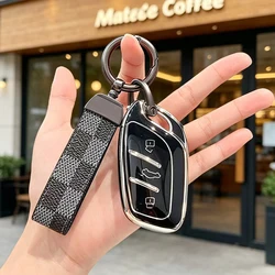 Premium TPU Car Key Case Cover - Elegant and Durable Protection (Black Set 1)