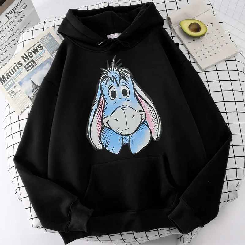 

Women Hoodies Disney Winnie the Pooh and Honey Treee eyore Hoodies Cartoon Tops Long Sleeve Pockets Sweatshirts Fashion Hooded