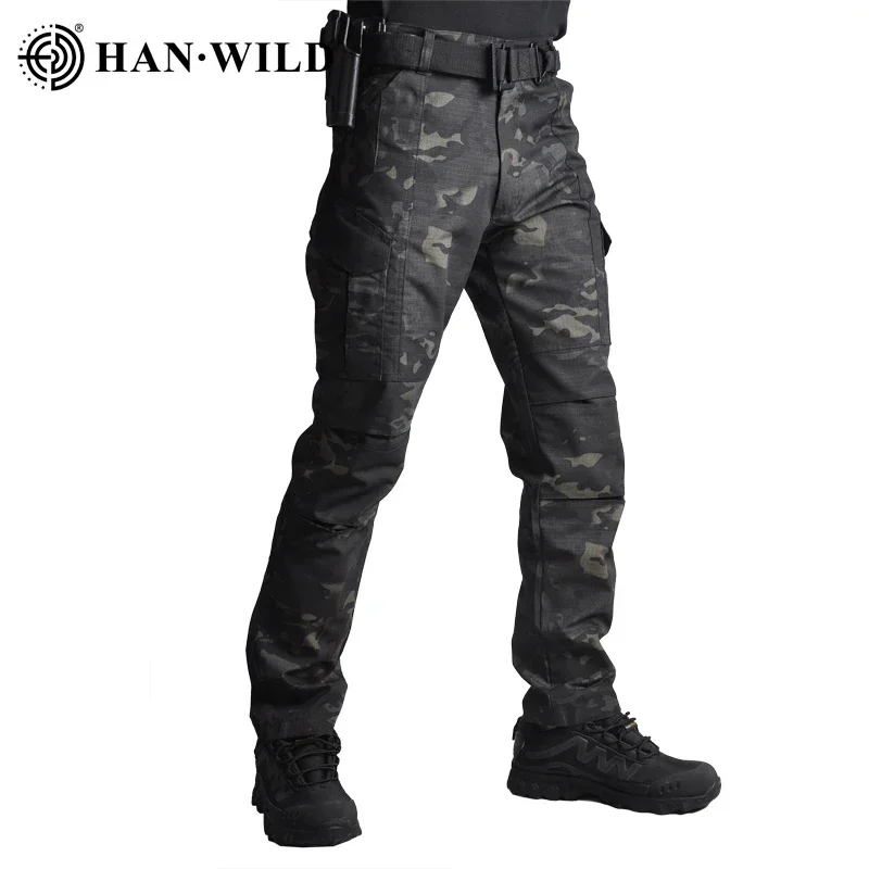 Tactical Pants US Camo Joggers Outdoor Ripstop Cargo Pants Working Clothing Hiking Combat Trousers Men's Streetwear