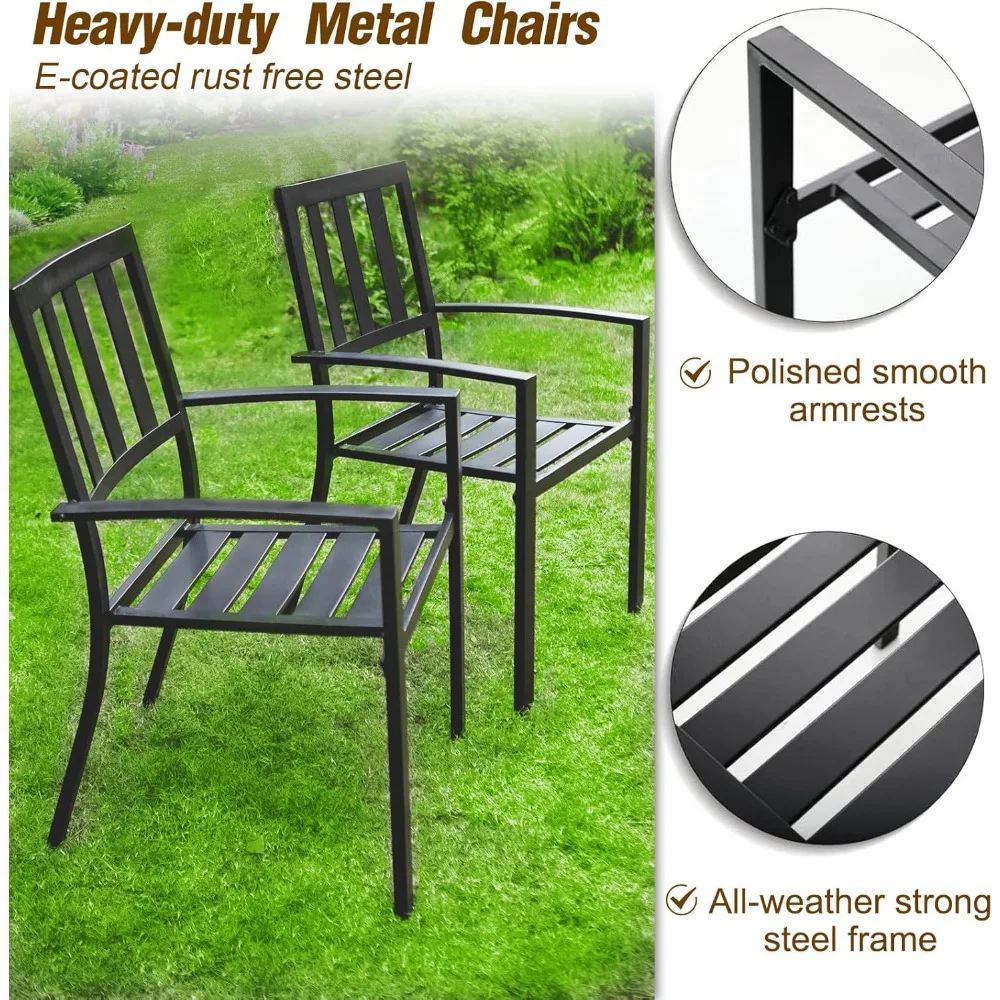 7-Piece Outdoor Metal Dining Set 5