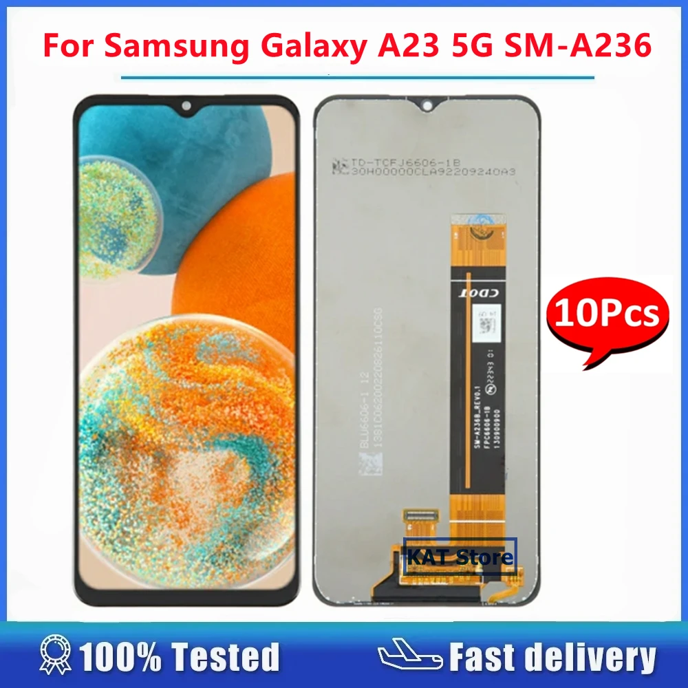 

10 шт./лот, совместим с Samsung Galaxy A23 Φ, ЖК-дигитайзер, полная сборка, без замены рамки