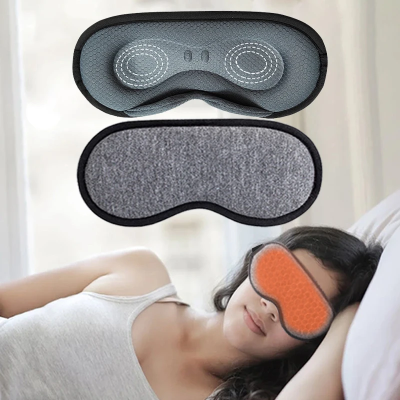 3D Eye Protection Steam Eye Mask Electric Heating Hot Intelligent Heating Sleep Shading USB Connection 3