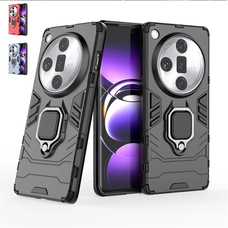 Custodia Per Telefono Per Oppo Find X7 Cover Trova X7 Ultra Capas Nuova Custodia Magnetica Per Anello Posteriore Antiurto Per Oppo Find X7 X 7 Fundas