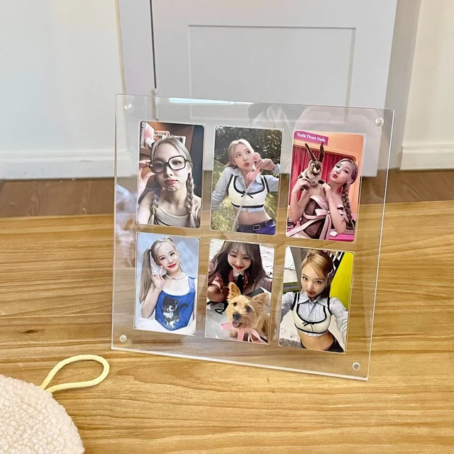 Acrylic Kpop Photocard Holder 3 Inch Mini Picture Frame for Photos DIY  Standing Picture Frame for Tabletop Detachable Mini Photocard Holder Table